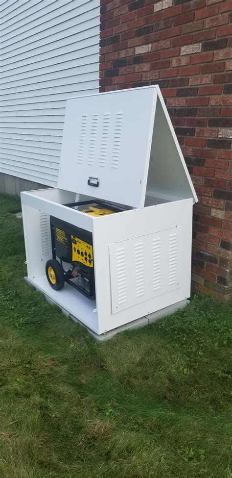 metal enclosure for portable generator|outdoor housing for portable generator.